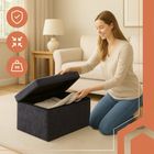 Ruhhy, pufa welurowa, szara, 76-38-38 cm