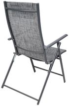 Saska Garden, krzesło ogrodowe z zagłówkiem, 7-pozycyjne, textline, 57-68-106 cm, 2 szt.