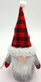 Saska Garden, Mikołajek dekoracyjny z workiem na prezent, 20 cm