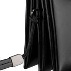 Saszetka do ręki, czarna, skóra ekologiczna, Rovicky