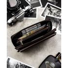 Saszetka na biodro, brązowa, skórzana, Rovicky