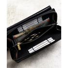 Saszetka na biodro, czarna, skórzana, Rovicky