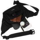 Saszetka na biodro, nerka, czarna, Peterson