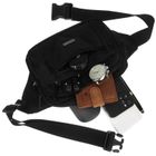 Saszetka na biodro, nerka, czarna, Peterson