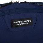 Saszetka na biodro, nerka, granatowa, Peterson