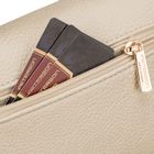 Saszetka na biodro, nerka, jasnobeżowa, skóra ekologiczna, Peterson