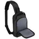 Saszetka na ramię, czarna, skórzana, Rovicky