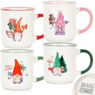Siaki Collection, kubki świąteczne, porcelanowe, 200 ml, 4 szt.