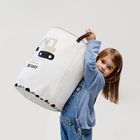 Sipo, kosz na zabawki XL, bawełniany, wodoodporny, zamykany na ściągacz, Koparki