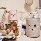 Sipo, kosz na zabawki XXL, wersja premium, zamykany na ściągacz, Królik