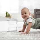 Sipo, zestaw silikonowych, transparentnych zabezpieczeń narożników mebli, kształt L, 12 szt.