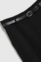 Spodnie materiałowe damskie, czarne, Moodo