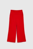 Spodnie materiałowe damskie, czerwone, Moodo