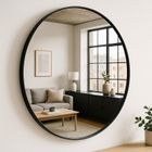 Stilovo, Noor, lustro okrągłe, metalowa rama, 80 cm