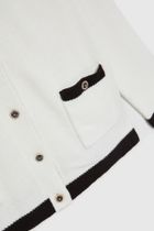 Sweter damski, rozpinany, biały, Moodo