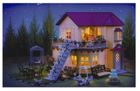 Sylvanian Families, miejski domek z oświetleniem, zestaw prezentowy z figurkami i mebelkami, 2747