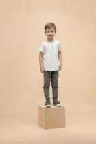 T-shirt niemowlęcy, biały, Pinokio