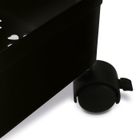 Tadar, organizer, regał łazienkowy na kółkach, 3 poziomowy, czarny, 40-13,5-61 cm