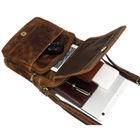 Torba listonoszka, brązowa, skórzana, Peterson