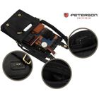 Torba listonoszka, czarna, skórzana, Peterson