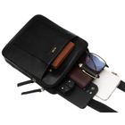 Torba listonoszka, czarna, skórzana, Peterson