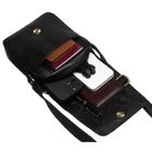 Torba listonoszka, czarna, skórzana, Peterson