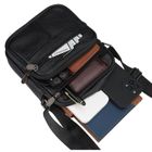 Torba listonoszka, czarna, skórzana, Rovicky