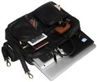 Torba na laptopa, czarna, skórzana, Peterson