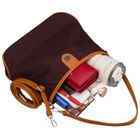 Torebka listonoszka, bordowa, skóra ekologiczna, Peterson