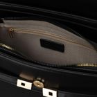 Torebka listonoszka, czarna, skóra ekologiczna, Peterson