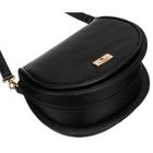 Torebka listonoszka, czarna, skóra ekologiczna, Peterson