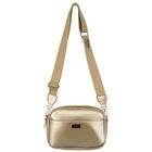 Torebka listonoszka, złota, skóra ekologiczna, Peterson