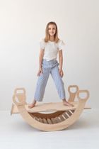 tupti.wood, duży bujak montessori + duża zjeżdżalnia, drabinka, naturalny