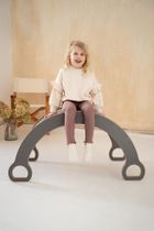 tupti.wood, duży bujak montessori, szary