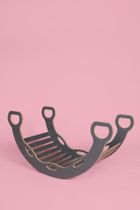 tupti.wood, duży bujak montessori z uchwytami, szary