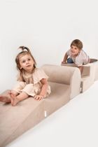Tupti.wood, zestaw: piankowy plac zabaw + mały basen, beżowy + 80 piłek, kolorowe