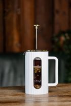 Vialli Design, Livio, zaparzacz do kawy i herbaty, biało-złoty, 1000 ml