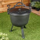 Vilde, Cast Line, kociołek żeliwny emaliowany na nóżkach z pokrywką, 10l