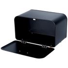Vilde, chlebak metalowy, czarny, 35,5-21-23,5 cm