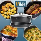 Vilde, Granitica, brytfanna granitowa z pokrywką 3w1, 8+3,2l, 39-26,5-18 cm