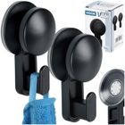 Vilde, haczyk wieszak na przyssawkę, czarny, 5,5 cm, 2 szt.