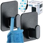 Vilde, haczyk wieszak samoprzylepny, czarny, 5-6,5 cm, 2 szt.