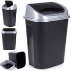 Vilde, kosz na śmieci plastikowy, czarny, 25 l