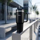 Vilde, kubek termiczny, stalowy, czarny z uchwytem, 1,2l