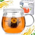 Vilde, kubek z zaparzaczem i pokrywką, szklany, 400 ml