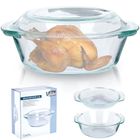 Vilde, naczynie żaroodporne z pokrywką, szklane, 2 l+750 ml