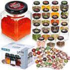 Vilde, pojemnik na przyprawy, szklany, 100 ml, 24 szt. + 90 naklejek