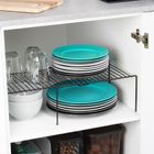 Vilde, rozsuwana półka kuchenna metalowa czarna, 34.5-48 cm