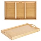 Vilde, stolik śniadaniowy 2w1, bambusowy, składany, 50-30-24,5 cm