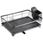 Vilde, suszarka na naczynia, metalowa, czarna, 48-32,5-18,5 cm